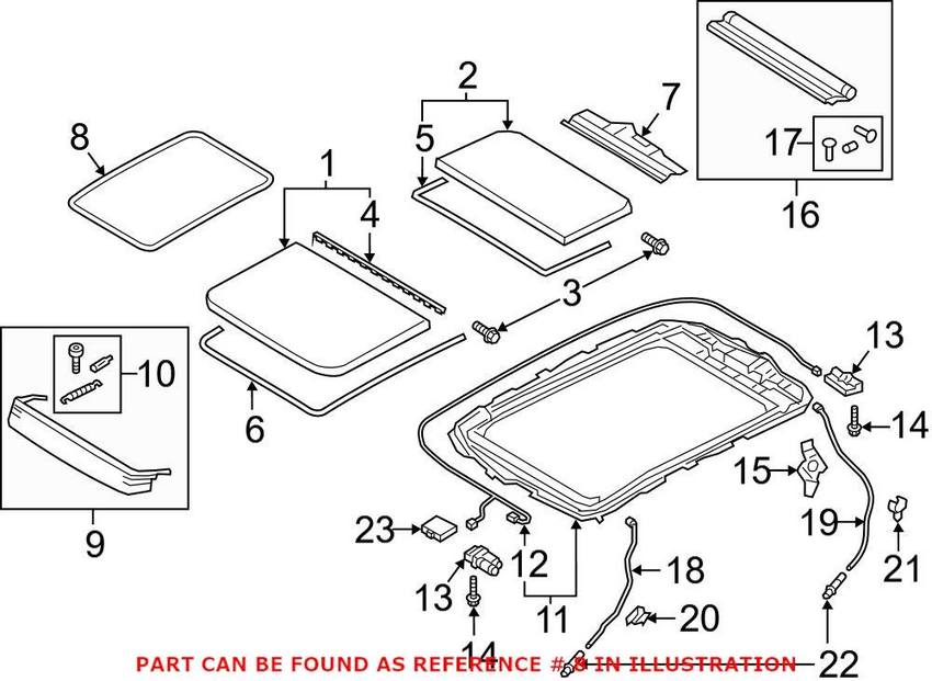 Audi Sunroof Seal